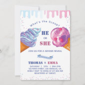 Party Einladung des Eis-Geschlechts (Vorderseite)