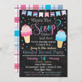 Party Einladung des Eis-Geschlechts (Vorne/Hinten)