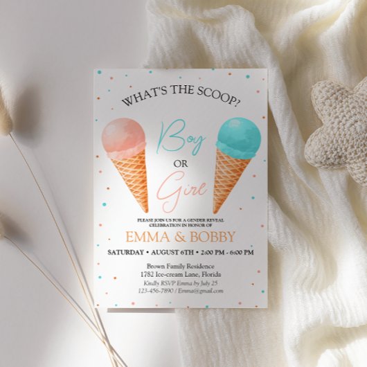 Party Einladung des Eis-Geschlechts