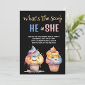 Party Einladung des Eis-Geschlechts (Stehend Vorderseite)