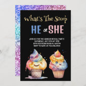 Party Einladung des Eis-Geschlechts (Vorne/Hinten)