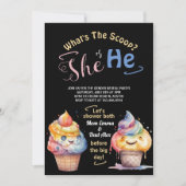 Party Einladung des Eis-Geschlechts (Vorderseite)