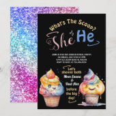 Party Einladung des Eis-Geschlechts (Vorne/Hinten)