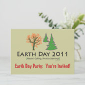 Party Einladung des Erdtages (Stehend Vorderseite)
