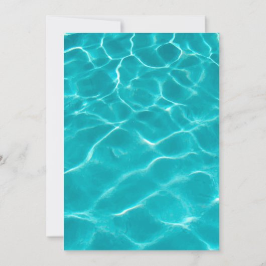 Party Einladung des Erwachsenen-Pools (Rückseite)