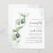 Party Einladung des Eukalyptus (Vorne/Hinten)