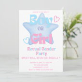 Party Einladung des farbigen Geschlechts (Stehend Vorderseite)