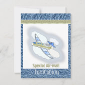 Party Einladung des Flugzeugmusters (Vorderseite)