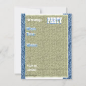 Party Einladung des Flugzeugmusters (Rückseite)