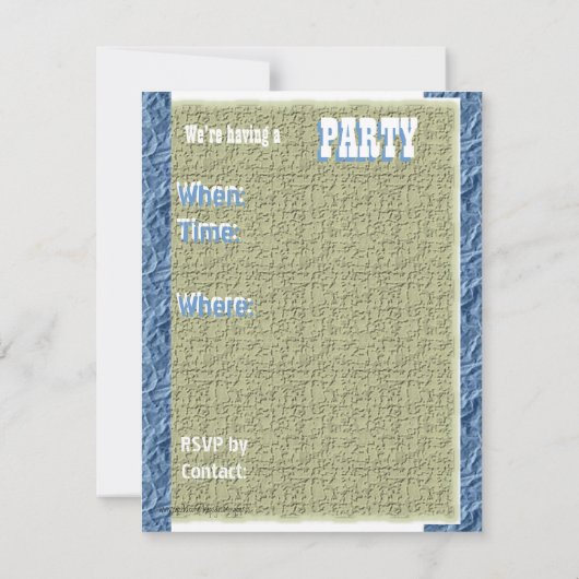 Party Einladung des Flugzeugmusters (Rückseite)