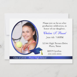 Party Einladung des Fotos "Blauer Abschluss"