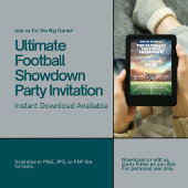 Party Einladung des Fußballshowdown