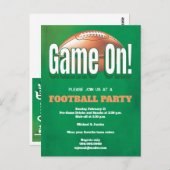 Party Einladung des Fußballspiels Postkarte (Vorne/Hinten)