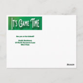 Party Einladung des Fußballspiels Postkarte (Rückseite)