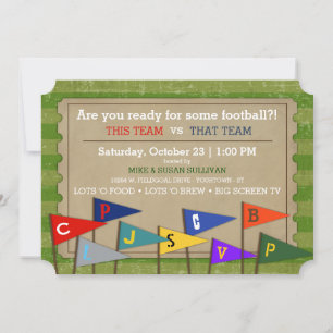 Party Einladung des Fußballspieltages