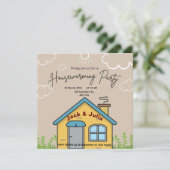 Party Einladung des Gelben Landhauses (Stehend Vorderseite)