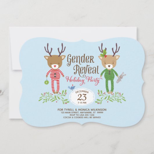 Party Einladung des Geschlechts (Vorderseite)