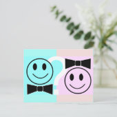 Party Einladung des Geschlechts Postkarte - Retro (Stehend Vorderseite)