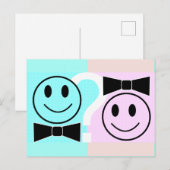 Party Einladung des Geschlechts Postkarte - Retro (Vorne/Hinten)