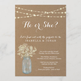 Party Einladung des Geschlechts - rustikale Kraft