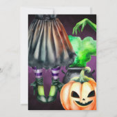 Party Einladung des gewundenen Halloween-Kostüms (Rückseite)