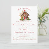 Party Einladung des Gingerbread House Contests (Stehend Vorderseite)
