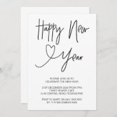 Party Einladung des glücklichen Sylvesterabends (Vorne/Hinten)