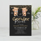 Party Einladung des GOLD Geschlechts (Stehend Vorderseite)