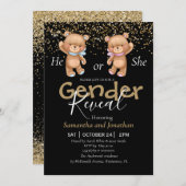 Party Einladung des GOLD Geschlechts (Vorne/Hinten)