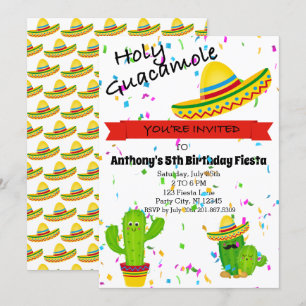 Party Einladung des Heiligen Guacamole Kindergebur