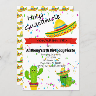 Party Einladung des Heiligen Guacamole Kindergebur