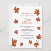 Party Einladung des Herbstes (Vorderseite)