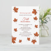 Party Einladung des Herbstes (Stehend Vorderseite)