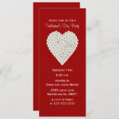 Party Einladung des Herzens am Valentinstag (Vorne/Hinten)