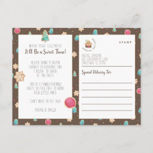 Party Einladung des Holiday Cookie Exchange Postkarte