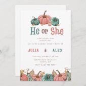 Party Einladung des Kürbisfallgeschlechts (Vorne/Hinten)