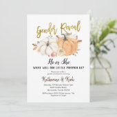 Party Einladung des Kürbisfallgeschlechts (Stehend Vorderseite)