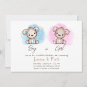 Party Einladung des männlichen oder weiblichen Bär (Vorderseite)