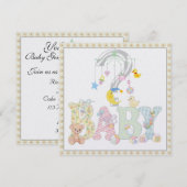 Party Einladung des mobilen Babygeschlechts (Vorne/Hinten)