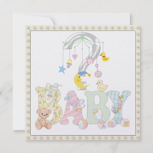 Party Einladung des mobilen Babygeschlechts (Vorderseite)