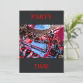 Party Einladung des Motors (Stehend Vorderseite)