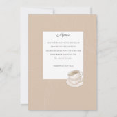 Party Einladung des Muttertagstees (Rückseite)