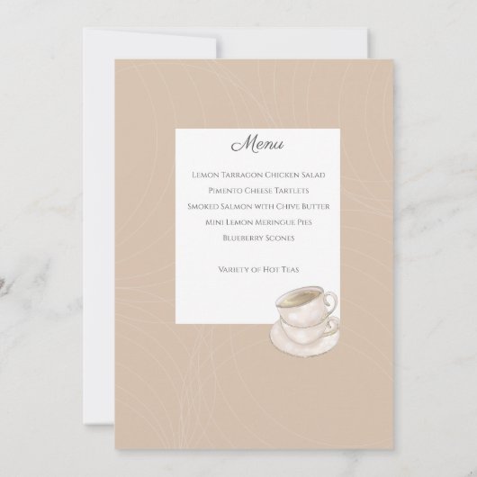 Party Einladung des Muttertagstees (Rückseite)