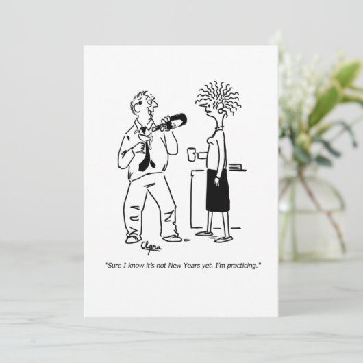 Party Einladung des Neujahrs (Stehend Vorderseite)