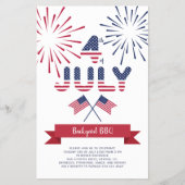 Party Einladung des patriotischen Unabhängigkeitst Flyer (Vorne)