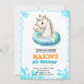 Party Einladung des Pferdepools (Vorderseite)