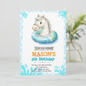 Party Einladung des Pferdepools (Stehend Vorderseite)