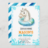 Party Einladung des Pferdepools (Vorne/Hinten)