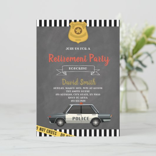 Party Einladung des Polizeiaufenthalts (Stehend Vorderseite)