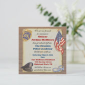 Party Einladung des Polizeibeamten (Stehend Vorderseite)